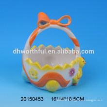 Easter chicken ceramic egg holder baskets